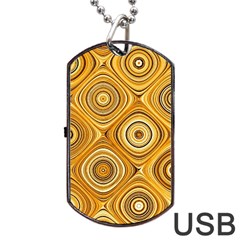 Electric Field Art Xiv Dog Tag Usb Flash (one Side) by okhismakingart