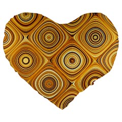 Electric Field Art Xiv Large 19  Premium Heart Shape Cushions by okhismakingart