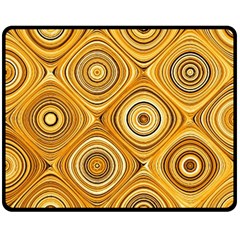 Electric Field Art Xiv Double Sided Fleece Blanket (medium)  by okhismakingart