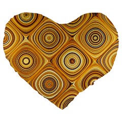 Electric Field Art Xiv Large 19  Premium Flano Heart Shape Cushions by okhismakingart