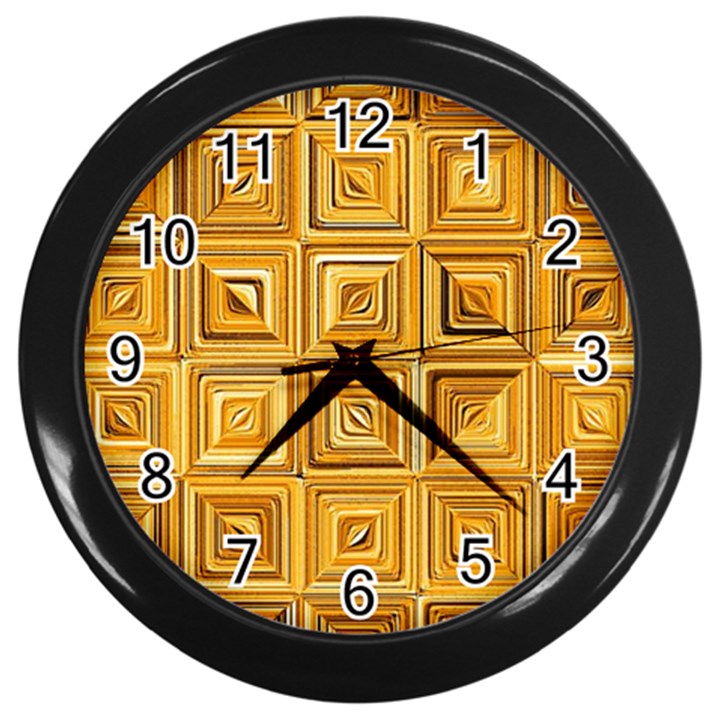 Electric Field Art XV Wall Clock (Black)