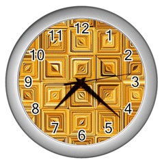 Electric Field Art Xv Wall Clock (silver) by okhismakingart