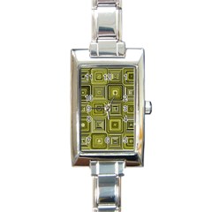 Electric Field Art Xvi Rectangle Italian Charm Watch by okhismakingart