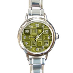 Electric Field Art Xvi Round Italian Charm Watch by okhismakingart