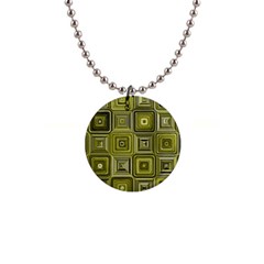 Electric Field Art Xvi 1  Button Necklace by okhismakingart