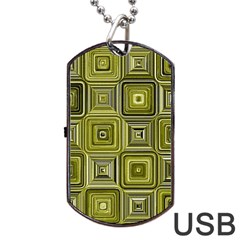 Electric Field Art Xvi Dog Tag Usb Flash (two Sides) by okhismakingart