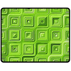 Electric Field Art Xvii Double Sided Fleece Blanket (medium)  by okhismakingart