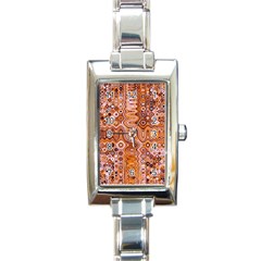 Electric Field Art Xviii Rectangle Italian Charm Watch by okhismakingart