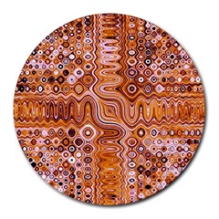 Electric Field Art Xviii Round Mousepads by okhismakingart