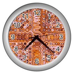 Electric Field Art Xviii Wall Clock (silver) by okhismakingart