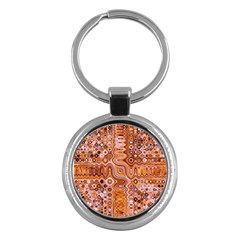 Electric Field Art Xviii Key Chains (round)  by okhismakingart