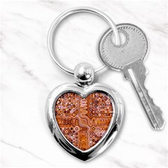 Electric Field Art Xviii Key Chains (heart)  by okhismakingart