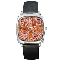 Electric Field Art Xviii Square Metal Watch by okhismakingart