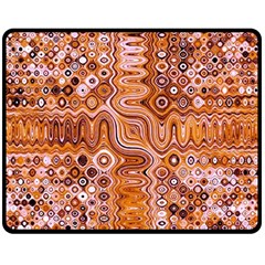 Electric Field Art Xviii Double Sided Fleece Blanket (medium)  by okhismakingart