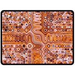 Electric Field Art Xviii Double Sided Fleece Blanket (large)  by okhismakingart