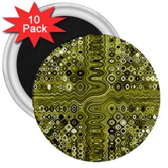 Electric Field Art Xix 3  Magnets (10 Pack)  by okhismakingart