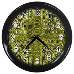 Electric Field Art Xix Wall Clock (black) by okhismakingart