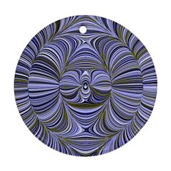 Electric Field Art Xx Round Ornament (two Sides) by okhismakingart