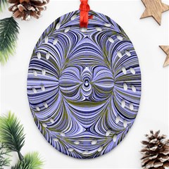 Electric Field Art Xx Ornament (oval Filigree) by okhismakingart