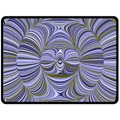 Electric Field Art Xx Double Sided Fleece Blanket (large)  by okhismakingart