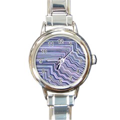 Electric Field Art Xxi Round Italian Charm Watch by okhismakingart