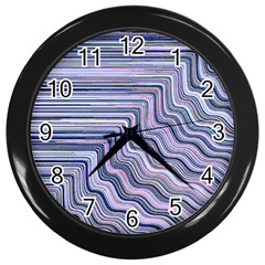 Electric Field Art Xxi Wall Clock (black) by okhismakingart