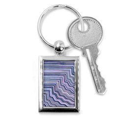 Electric Field Art Xxi Key Chains (rectangle)  by okhismakingart