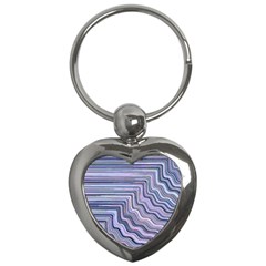 Electric Field Art Xxi Key Chains (heart)  by okhismakingart