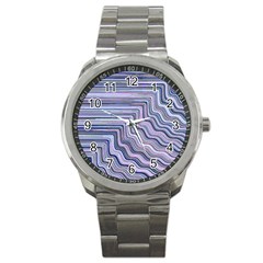 Electric Field Art Xxi Sport Metal Watch by okhismakingart