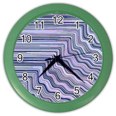 Electric Field Art Xxi Color Wall Clock by okhismakingart