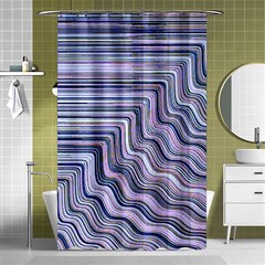 Electric Field Art Xxi Shower Curtain 48  X 72  (small)  by okhismakingart