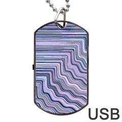 Electric Field Art Xxi Dog Tag Usb Flash (two Sides) by okhismakingart