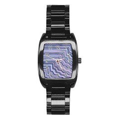 Electric Field Art Xxi Stainless Steel Barrel Watch by okhismakingart