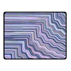 Electric Field Art Xxi Double Sided Fleece Blanket (small)  by okhismakingart