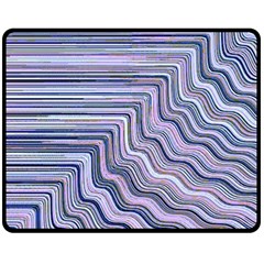 Electric Field Art Xxi Double Sided Fleece Blanket (medium)  by okhismakingart