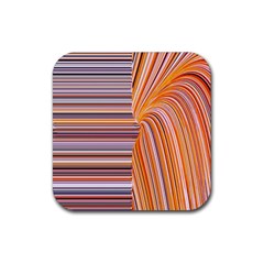 Electric Field Art Xxii Rubber Coaster (square)  by okhismakingart