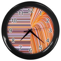 Electric Field Art Xxii Wall Clock (black) by okhismakingart