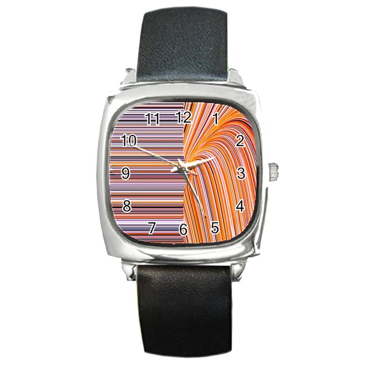 Electric Field Art XXII Square Metal Watch