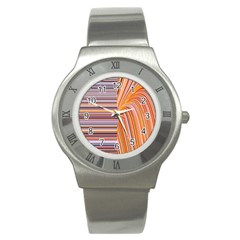 Electric Field Art Xxii Stainless Steel Watch by okhismakingart