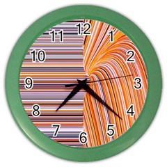 Electric Field Art Xxii Color Wall Clock by okhismakingart