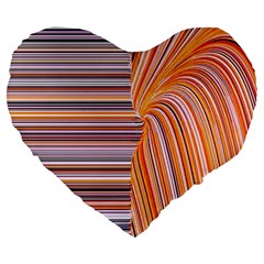 Electric Field Art Xxii Large 19  Premium Heart Shape Cushions by okhismakingart