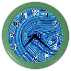 Electric Field Art Xxiii Color Wall Clock by okhismakingart