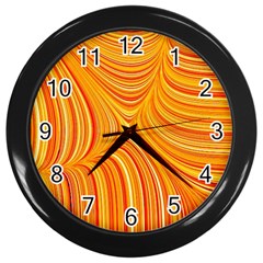 Electric Field Art XXV Wall Clock (Black)