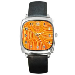 Electric Field Art XXV Square Metal Watch