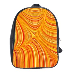 Electric Field Art Xxv School Bag (xl) by okhismakingart