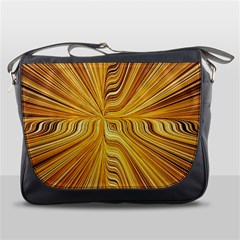 Electric Field Art Xxvi Messenger Bag by okhismakingart