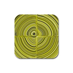 Electric Field Art Xxvii Rubber Square Coaster (4 Pack)  by okhismakingart