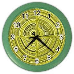 Electric Field Art Xxvii Color Wall Clock by okhismakingart