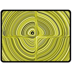 Electric Field Art Xxvii Double Sided Fleece Blanket (large)  by okhismakingart