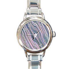 Electric Field Art Xxviii Round Italian Charm Watch by okhismakingart